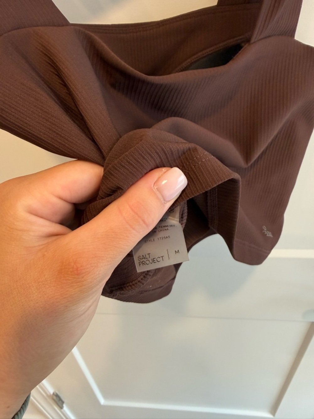 cloud form crop top - espresso brown - Picture 5 of 5